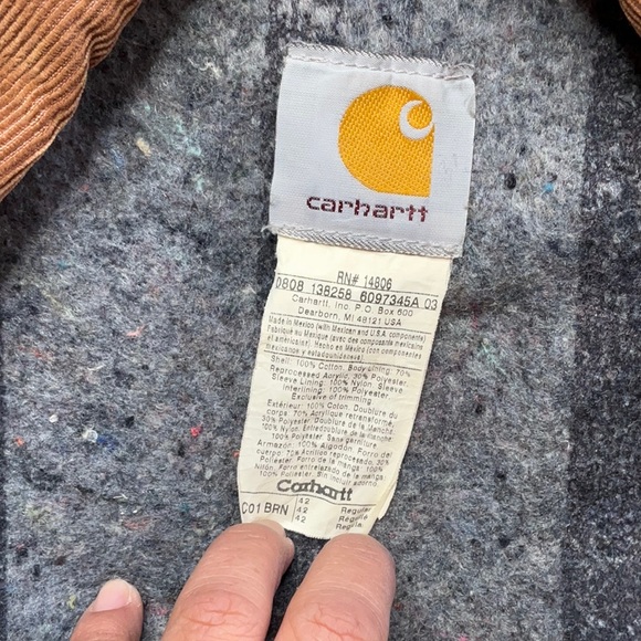 Vintage Carhartt Lined Jacket Sz 42 - Picture 9 of 15